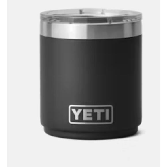Yeti Rambler® 10 oz Stackable Lowball WITH MAGSLIDER™ LID Black New! - Picture 1 of 5
